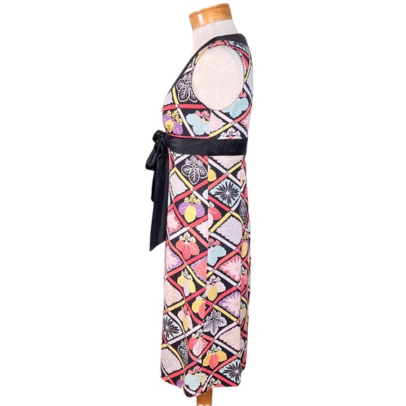 Trina Turk Linen & Silk Blend Sleeveless Midi Cocktail Wedding Formal Dr… - Picture 4 of 13